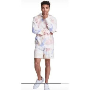 Champion Sunwash Tie Dye Lightweight Fleece Active Shorts L